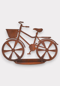 Fahrrad auf Bodenplatte