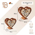 Lade das Bild in den Galerie-Viewer, Herz Holzregal im Set
