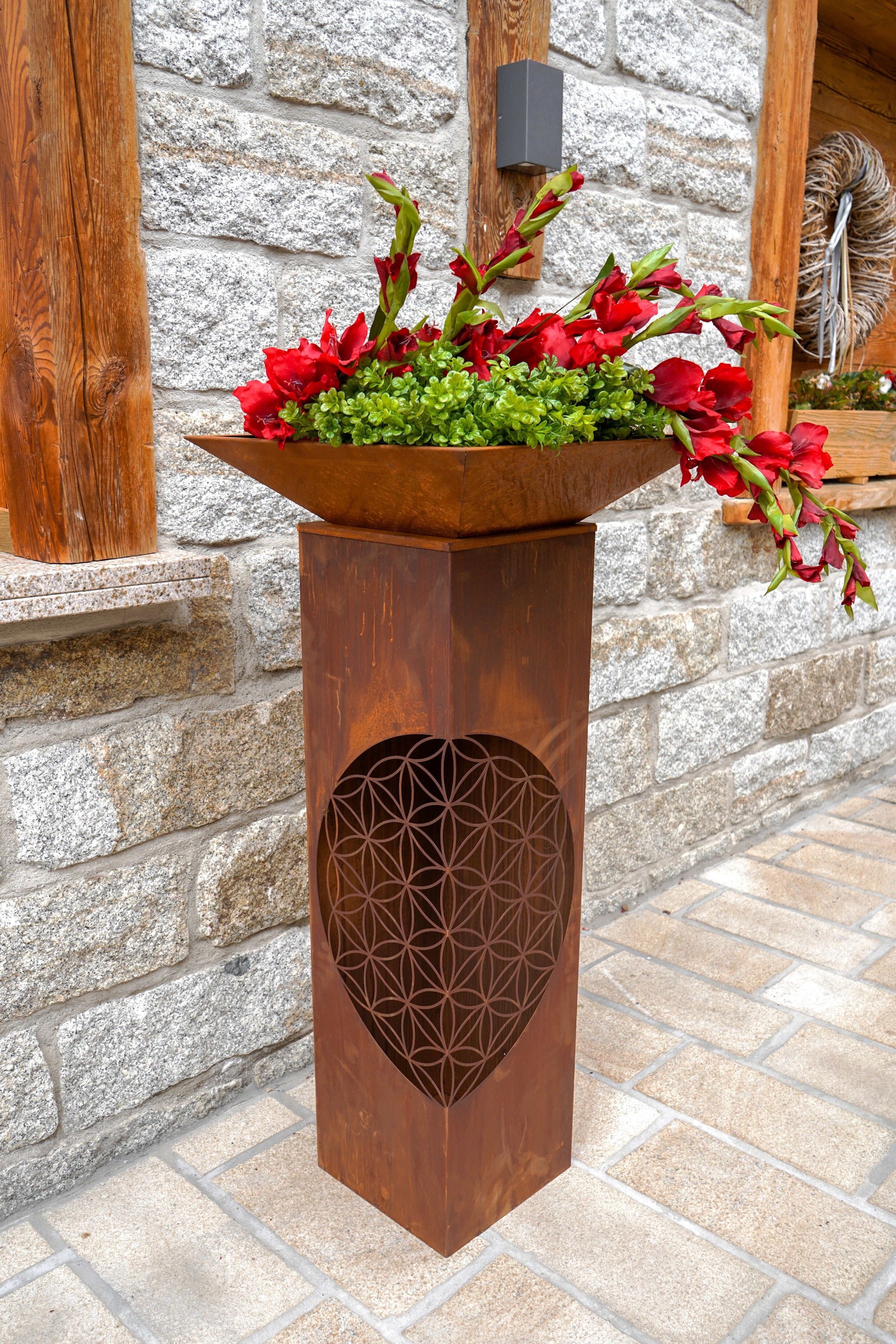 Säule Lebensblume inkl. Schale