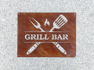 Schild Grillbar