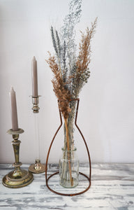 Vase mit Glaseinsatz
