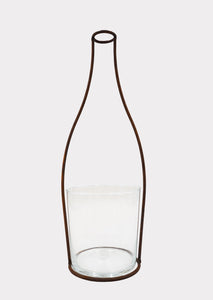 Vase mit Glaseinsatz